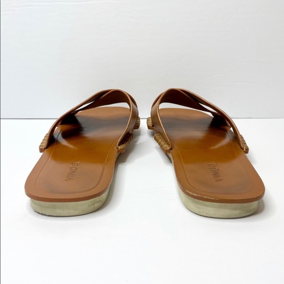 SOLD. Vince Nico cross strap leather slide sandal - Picture 8 of 9